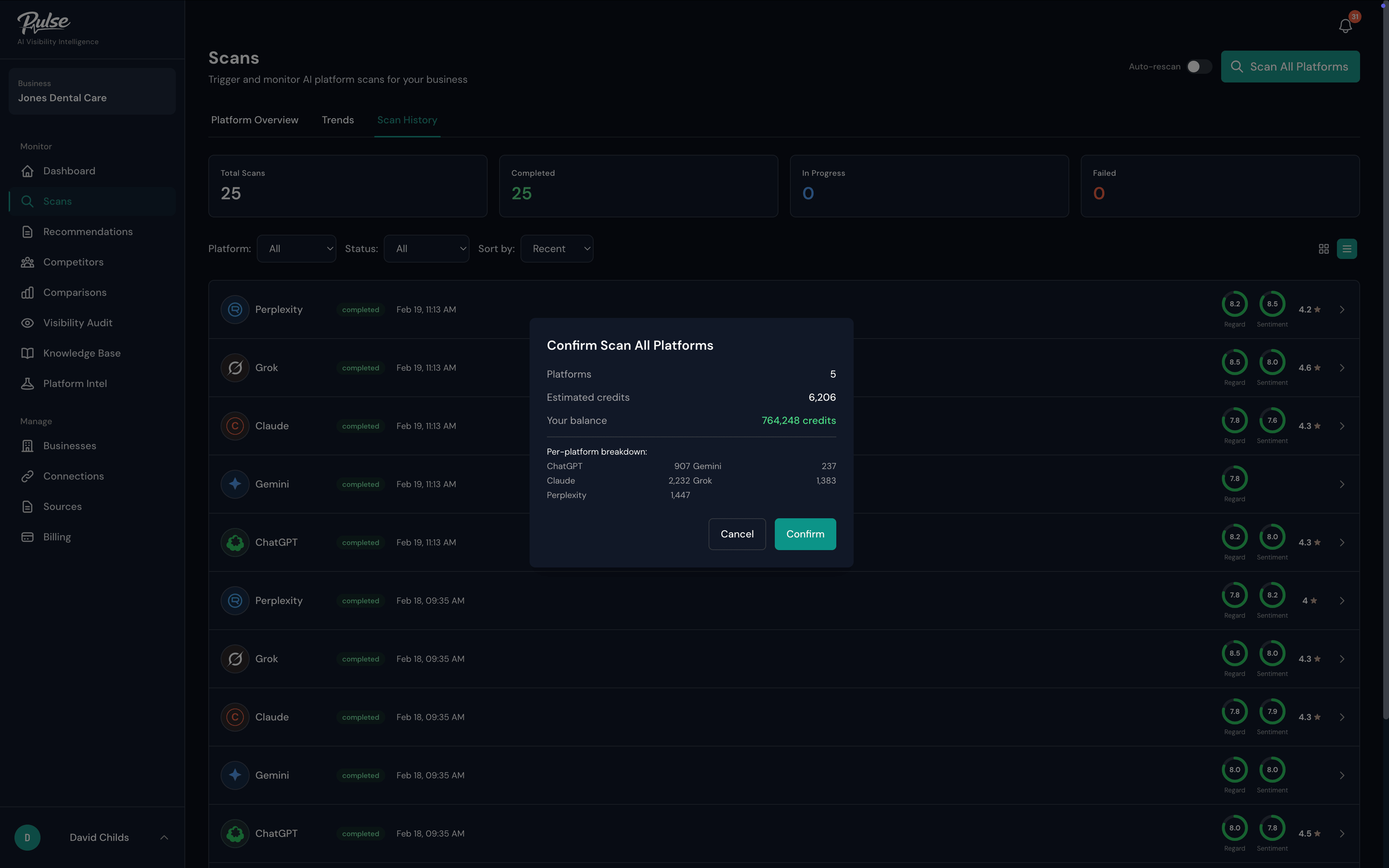 Scheduling, Alerts & Reporting — Claryfy product screenshot